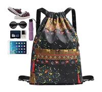 Mochila con cordón - Mochila plegable con cordón | Bolsas de gimnasio | Bolsa trasera con cordón | Bolsa impermeable con cordón | Mochila con cordón para fiestas, gimnasio, deportes, compras,