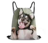 Mochila con Cordón, Perro Chihuahua Deporte Gimnasio Bolsas Unisex Moderno Bolsa de Deporte para Yoga Viaje Hombre 36X42cm