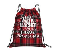 Mochila con Cordón Soy Profesor De Matemáticas, por Supuesto Que Tengo Problemas. Bolsa con Cordón Impresión Motivo Bolsas De Cuerdas Repelente Al Agua Mochila Cuerdas M