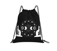 Mochila con Cordón Tarot Perro Luna Brujería Senderismo Bolsas De Cuerdas Impresión Motivo Mochila Cuerdas Unisex Gym Bag para Natación Vacaciones Gimnasio S