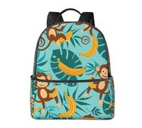 Mochila con diseño de hojas de palma de mono para mujeres y hombres, bonita mochila escolar para adolescentes, mochila casual para viajes universitarios, trabajo