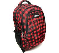 Mochila con estampado de cuadros rojos de Mousse Dans la Bouche de 47 cm