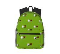 Mochila con estampado de dibujos animados de fútbol, mochila para portátil, bolsa de viaje, senderismo, mochila de negocios para mujeres y hombres.