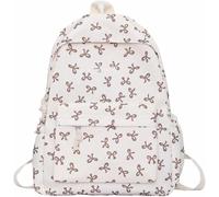 Mochila con estampado de lazo de cinta para adolescentes y niños, gran capacidad, dulce kawaii, estética, mochila escolar japonesa, estilo Cottagecore, balletcore, bolsa de libros de viaje, coqueta,