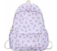 Mochila con estampado de lazo de cinta para adolescentes y niños, gran capacidad, dulce kawaii, estética, mochila escolar japonesa, estilo Cottagecore, balletcore, bolsa de libros de viaje, coqueta,