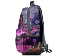 Mochila con estampado de libro de hechizos de bruja oscura, mochila escolar con patrón de poción de alquimia, mochila de viaje casual de moda para adolescentes y adultos, Estampado 4, 44