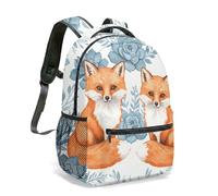 Mochila con estampado floral de ciervos y acuarela de 16 pulgadas, diseño de jardín de ensueño, naturaleza, pintada a mano, diseño de mariposas en colores pastel, mochila para viajes y uso casual, 07
