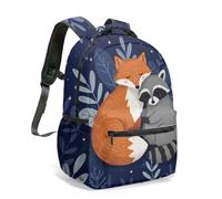 Mochila con estampado floral de ciervos y acuarela de 16 pulgadas, diseño de jardín de ensueño, naturaleza, pintada a mano, diseño de mariposas en colores pastel, mochila para viajes y uso casual, 08
