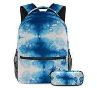 Mochila con estuche, juego de mochila escolar para niños, niñas y adolescentes, bolsa de viaje para estudiantes, silueta de árbol de coco, Multicolor#08, B：29.4x20x40cm P：19x7.5x3.8cm, Mochilas de