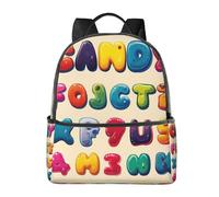 Mochila con letras de números para mujeres y hombres, educación, adolescente, mochila escolar, mochila casual para la universidad, viajes y trabajo
