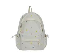 Mochila con Relieve de Estrella Estilo japonés Gran Capacidad, Correas reforzadas Nylon Resistente a desgarros para Uso Diario y de Viaje Mochila Bordada
