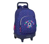 Benetton Drop - Mochila Grande con Ruedas, Compacta, Extraíble, Ideal para Niños de Diferentes Edades, Cómoda y Versátil, Calidad y Resistencia, 33x22x45 cm