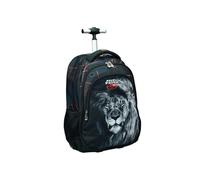 Mochila con ruedas No Fear King of Jungle Lion de 48 cm - Mochila escolar