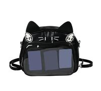 Mochila con Tema De Gatos Anime para Chica Escuela Japonesa Bolso Escolar con Bolsillo Transparente Bolso Hombro Tipo Bandolera Itabag Mochila Itabag Bonita