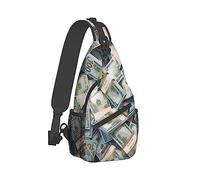 Mochila Cool Sling para Hombres y Mujeres, Bandolera Multiusos Compatible con Money American Bill Dollar Bag, Duradera para Viajes, Senderismo, Mochila con Cremallera, Ajustable y Transpirable