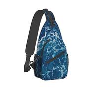 Mochila Cool Sling para Hombres y Mujeres, Bandolera Multiusos Compatible con Ocean Beach Theme Sea Waves Bag, Duradera para Viajes, Senderismo, Mochila con Cremallera, Ajustable y Transpirable