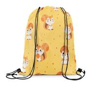 Mochila Cordón Ardilla Linda Ajustable Mochila Gimnasio Cuerdas Unisex Bolsas con Cordón para Fútbol Viaje Vacaciones 39X46Cm