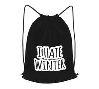 Mochila Cordón Odio El Invierno Ajustable Mochila Gym Gran Capacidadte Bolsa De Deporte Gimnasia para Fútbol Senderismo Natación 39X46Cm