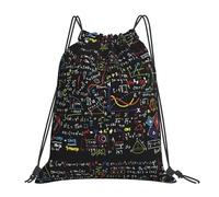 Mochila Cordónes, Fórmula matemática Bolsas de Cuerdas Ligero Cómodos Saco de Deporte para Yoga Adulto Mujer 36X42cm