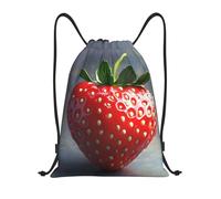 Mochila Cordónes, Fresa Encantadora Bolsa de Cuerdas Cómodos con cordón Bolsa de Deporte para Vacaciones Hombre Mujer 36X42cm