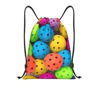 Mochila Cordónes, Patrón de Colores de Bolas de Bolas Bolsas de Cuerdas Ajustable Cómodos Bolsa de Deporte para Adulto Vacaciones Playa 36X42cm