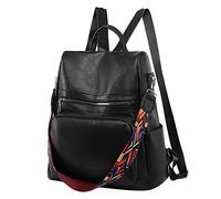 Mochila coreana para mujer, de gran capacidad, de piel suave, para viajes, carrito de viaje para niños, Negro, Talla única