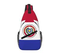 Mochila Cruzada Bandera De Paraguay Bolsa Cruzada Bandoleras Comodidad Crossbody Multiusos Sling Pecho Bolsas Bandolera Para Uso Diario Correr