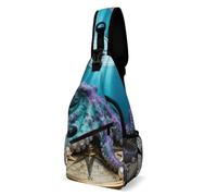 Mochila Cruzada Brújula Del Naufragio Del Pulpo Crossbody Multiusos Bolso Pecho Ligera Sling Pecho Bolsas Bandolera Para Deporte Senderismo