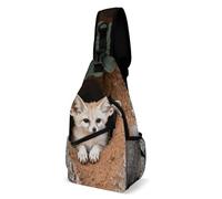 Mochila Cruzada Cachorro De Zorro Del Desierto En Un Baobab Crossbody Ligera Sling Bag Multiusos Sling Pecho Bolsas Bandolera Para Senderismo Viaje