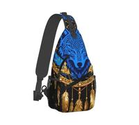 Mochila Cruzada Cazador De Sueños De Lobos Nativos Sling Pecho Bolsas Bandolera Comodidad Bolso Pecho Ligera Crossbody Para Deporte Correr