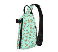 Mochila Cruzada con Estampado de Perro Corgi, Mochila Informal para Viajes, Senderismo, Gimnasio