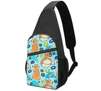 Mochila Cruzada de Corgi de Dibujos Animados, Bolso de Hombro, Bolso Ligero de una Correa, Mochila de Viaje para Senderismo