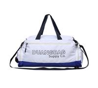Mochila cruzada de nailon impermeable de gran capacidad para mujeres y hombres, para actividades al aire libre, Blanco, Length 25cm