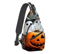 Mochila Cruzada Espectros En Una Calabaza De La Temporada De Halloween Crossbody Hombres Y Mujeres Sling Pecho Bolsas Bandolera Comodidad Bolso Pecho Para Uso Diario Viaje Deporte