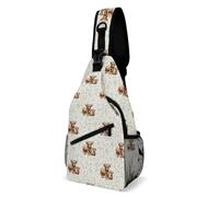 Mochila Cruzada Estampado De Vaca De Las Tierras Altas Crossbody Ligera Bolsa Cruzada Bandoleras Multiusos Sling Pecho Bolsas Bandolera Para Senderismo Viaje
