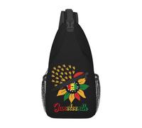 Mochila Cruzada Festival De Junio Girasol Historia Negra Afroamericano Bolsa Cruzada Bandoleras Ligera Sling Bag Hombres Y Mujeres Crossbody Para Uso Diario Senderismo