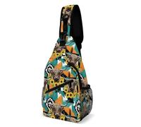 Mochila Cruzada Ganado Girasol De Las Tierras Altas Sling Bag Hombres Y Mujeres Crossbody Comodidad Sling Pecho Bolsas Bandolera Para Viaje Uso Diario
