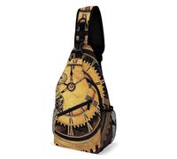 Mochila Cruzada Geniales Engranajes Steampunk Crossbody Ligera Bolsa Cruzada Bandoleras Comodidad Sling Bag Para Senderismo Correr