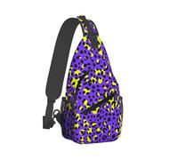 Mochila Cruzada Leopardo Guepardo Amarillo Y Morado Bolsa Cruzada Bandoleras Multiusos Bolso Pecho Hombres Y Mujeres Sling Pecho Bolsas Bandolera Para Deporte Correr