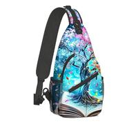 Mochila Cruzada Libro Colorido Sobre El Cultivo De Árboles Sling Bag Multiusos Bolso Pecho Estilo Sling Pecho Bolsas Bandolera Para Deporte Correr Senderismo