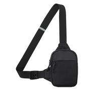 Mochila cruzada ligera de tamaño pequeño, mochila deportiva para hombre, bolsa de pecho para actividades al aire libre, correr, senderismo, viajes, Negro más grande, Talla única
