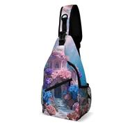 Mochila Cruzada Palacio De Coral Submarino Bolsa Cruzada Bandoleras Hombres Y Mujeres Sling Bag Multiusos Sling Pecho Bolsas Bandolera Para Deporte Uso Diario