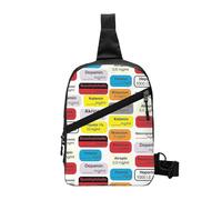 Mochila cruzada para el pecho para medicamentos de anestesia, para hombre, para viajes, senderismo, mochila de hombro