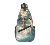 Mochila cruzada para hombre, diseño de dioses y héroes mitológicos de la antigua Grecia