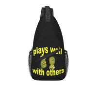 Mochila Cruzada Piñas Boca Abajo Juega Bien Con Los Demás Swinger Divertido Bolsa Cruzada Bandoleras Comodidad Sling Bag Multiusos Crossbody Para Uso Diario Correr