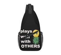 Mochila Cruzada Piñas Boca Abajo Juega Bien Con Los Demás Swinger Divertido Crossbody Hombres Y Mujeres Bolsa Cruzada Bandoleras Estilo Sling Bag Para Uso Diario Senderismo