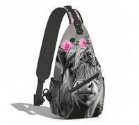 Mochila Cruzada Retrato De Una Vaca De Las Tierras Altas Bolso Pecho Multiusos Bolsa Cruzada Bandoleras Estilo Crossbody Para Viaje Uso Diario Correr