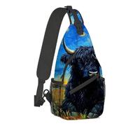 Mochila Cruzada Vaca De Las Tierras Altas Estrelladas Sling Pecho Bolsas Bandolera Ligera Crossbody Estilo Bolsa Cruzada Bandoleras Para Senderismo Uso Diario Viaje