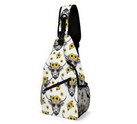 Mochila Cruzada Vaca De Las Tierras Altas Girasol Sling Pecho Bolsas Bandolera Multiusos Bolsa Cruzada Bandoleras Estilo Bolso Pecho Para Viaje Senderismo