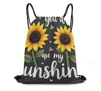 Mochila Cuerda, con Cordón Bolsa De Cuerdas, Espacioso Eres Mi Girasol, Ajustable Deporte Bolso De Gimnasia para Hombre, Mujer, Yoga, 36X42cm
